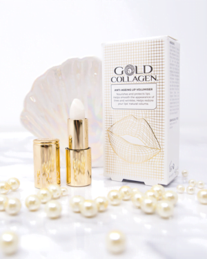 Putlinamasis ir senėjimą stabdantis lūpų balzamas Gold Collagen