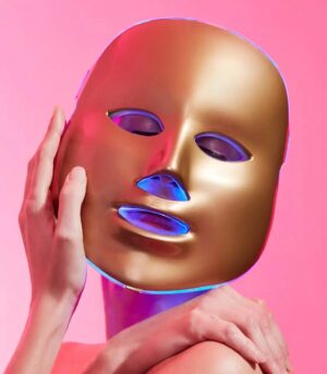 MZ skin LED kaukė Light Therapy Golden Facial Treatment Device